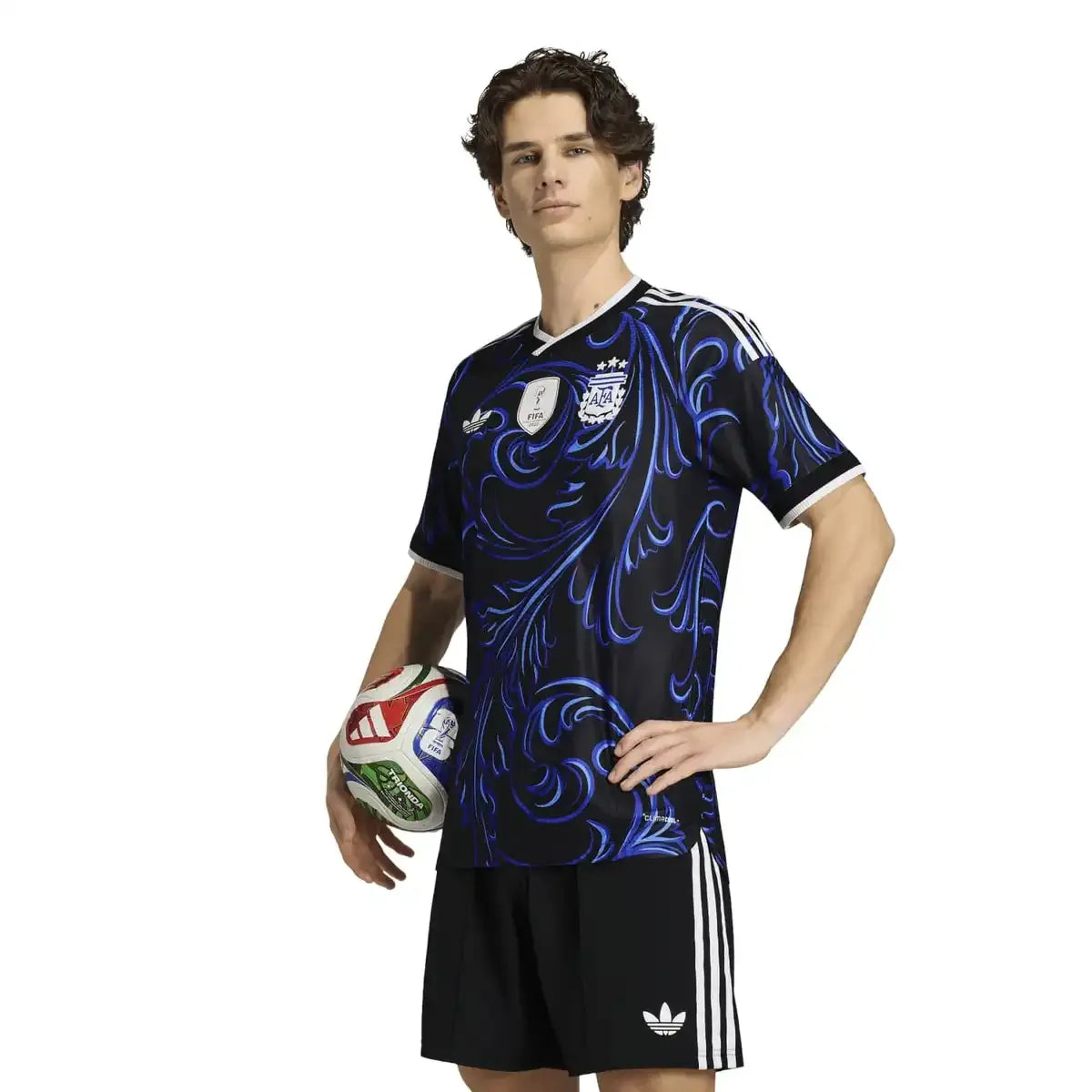 Person wearing a bluePerson wearing aPerson wearing a Argentina 2026 world cup national team away stadium replica jersey 