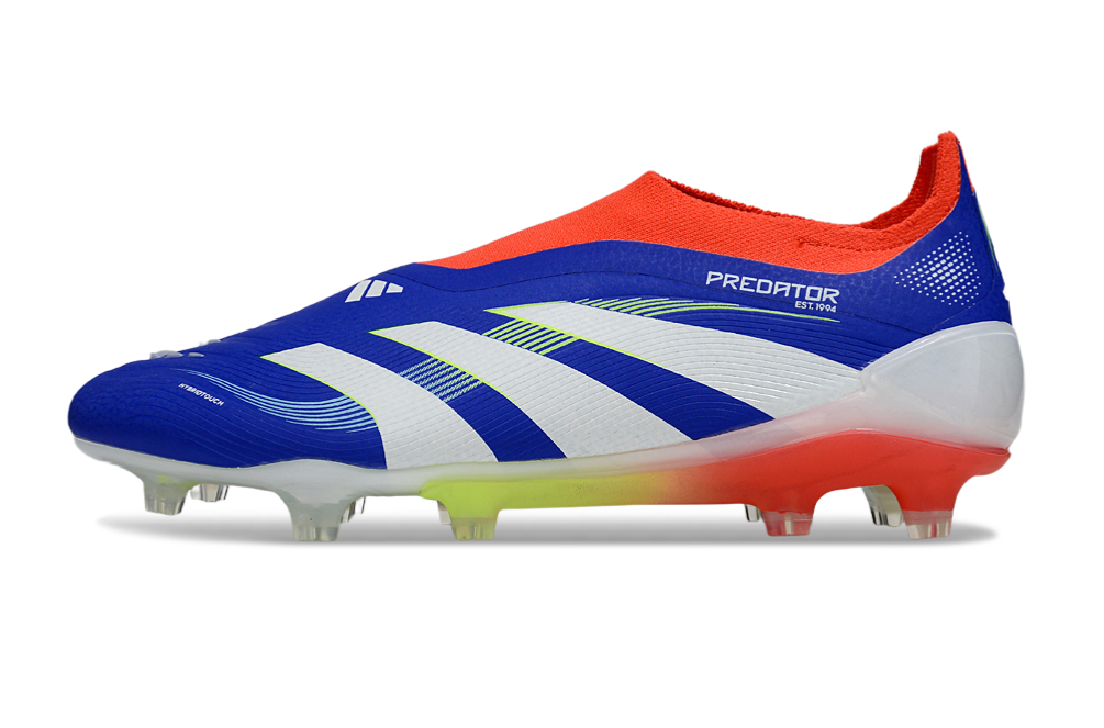 adidas Predator 24 Elite Laceless FG  Soccer Boots Cleats Shoes GRY-BLU