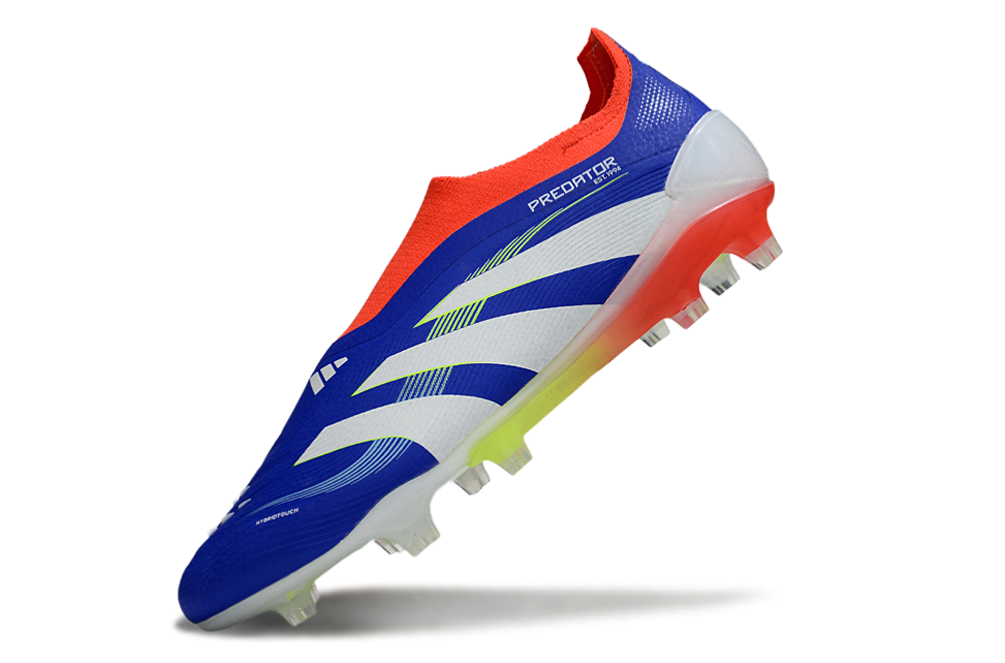 adidas Predator 24 Elite Laceless FG  Soccer Boots Cleats Shoes GRY-BLU