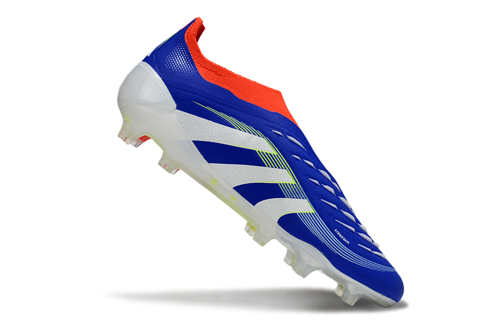 adidas Predator 24 Elite Laceless FG  Soccer Boots Cleats Shoes GRY-BLU