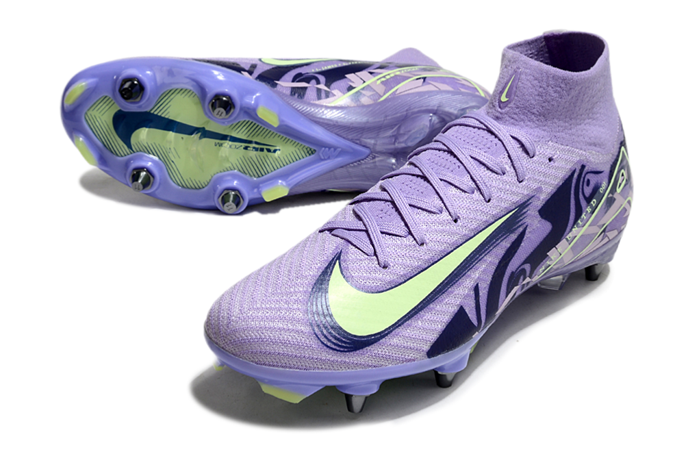 Nike Air Zoom Mercurial Superfly 9 (IX) Elite SG-Pro Anti-Clog Football Soccer Cleats Shoes Boots YLW-BLU