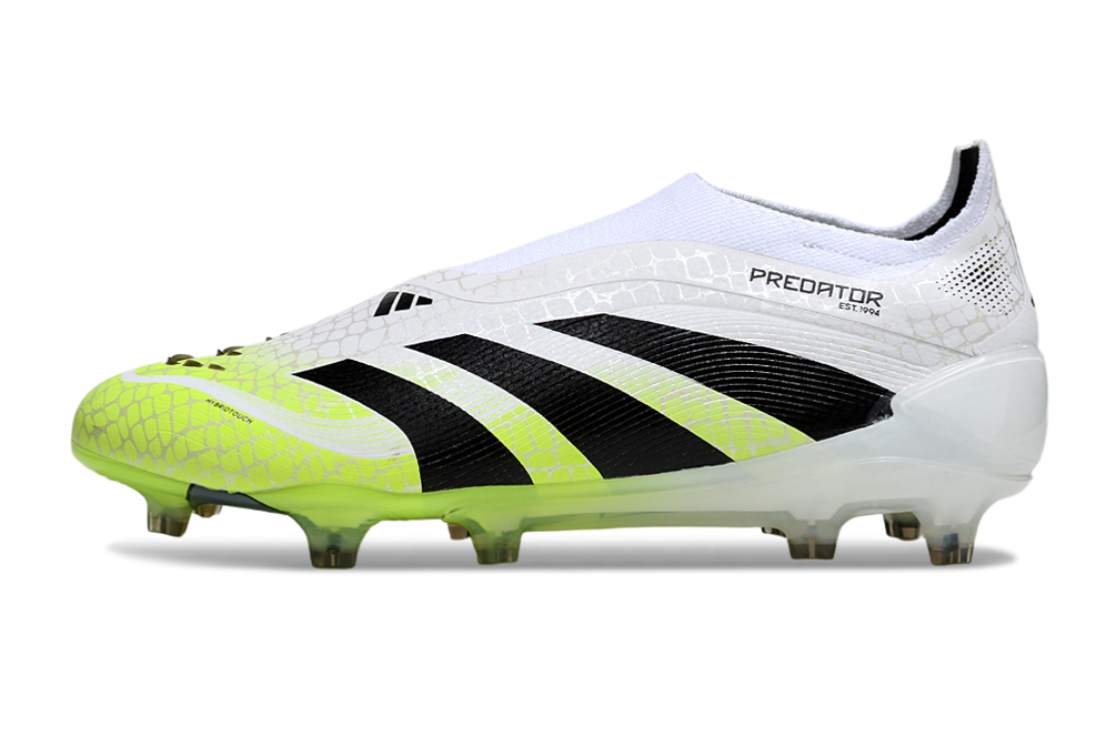 adidas Predator 24 Elite Laceless FG  Soccer Boots Cleats Shoes GRN-BLK