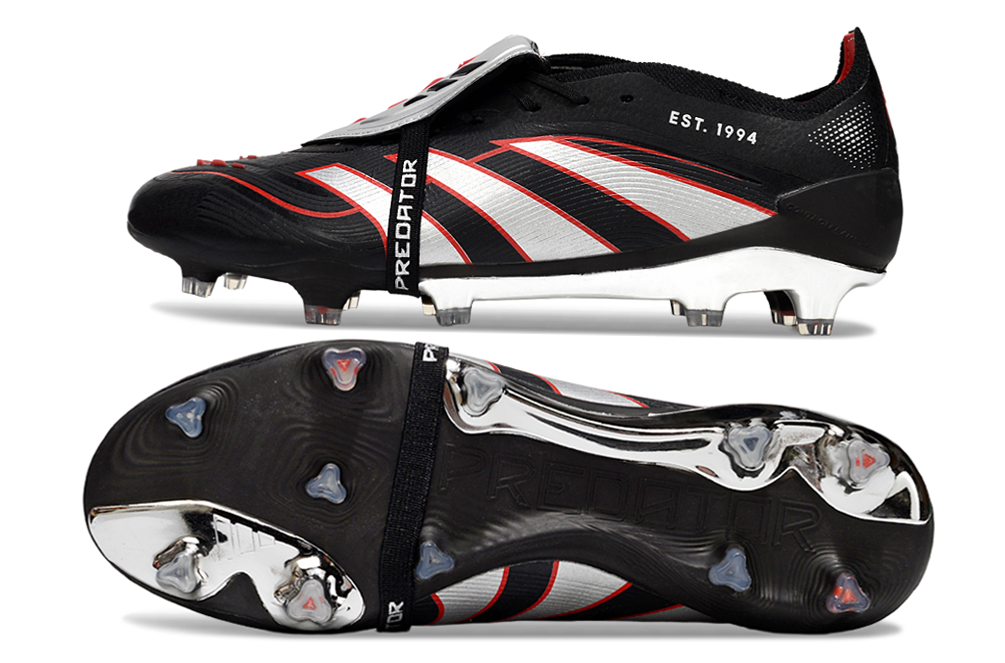adidas 25 Predator Elite Tongue FT FG  Soccer Boots Cleats Shoes PRP-BLK
