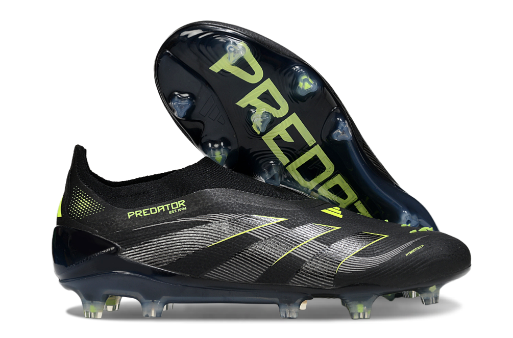 adidas Predator 24 Elite Laceless FG  Soccer Boots Cleats Shoes GRN-BLK