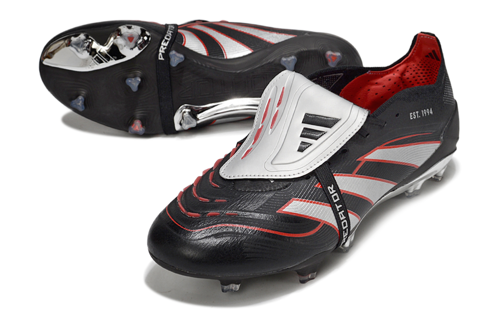 adidas 25 Predator Elite Tongue FT FG  Soccer Boots Cleats Shoes PRP-BLK