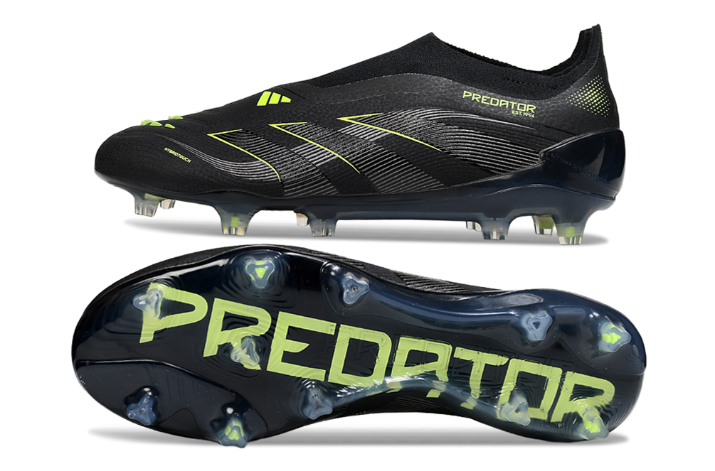 adidas Predator 24 Elite Laceless FG  Soccer Boots Cleats Shoes GRN-BLK
