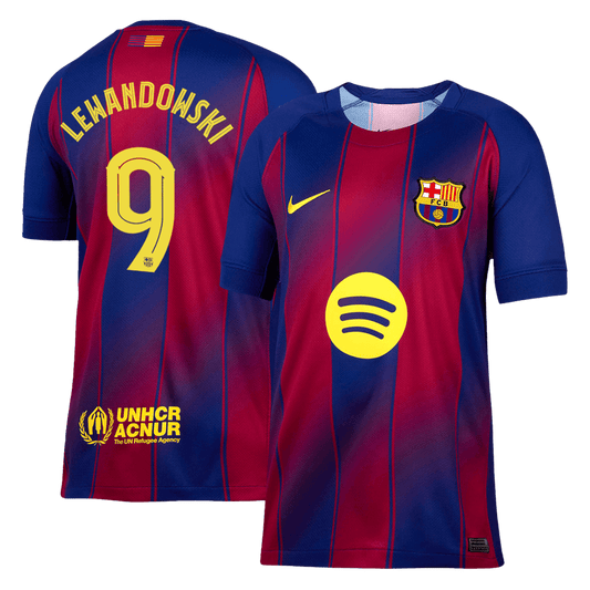 LEWANDOWSKI #9 Barcelona Home Soccer Jersey 2025/26 -UCL