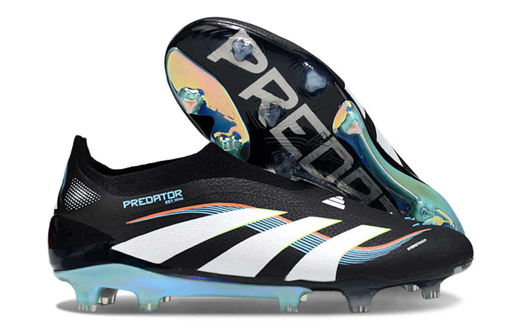 adidas Predator 24 Elite Laceless FG  Soccer Boots Cleats Shoes GRN-BLK