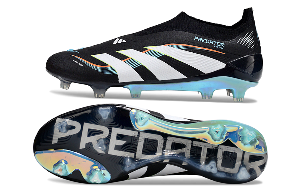 adidas Predator 24 Elite Laceless FG  Soccer Boots Cleats Shoes GRN-BLK