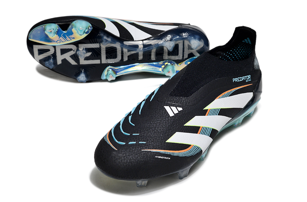 adidas Predator 24 Elite Laceless FG  Soccer Boots Cleats Shoes GRN-BLK