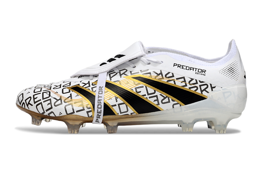 adidas 25 Predator Elite Tongue FT FG  Soccer Boots Cleats Shoes GRN-GLD