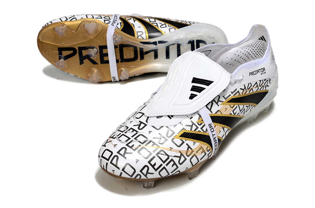 adidas 25 Predator Elite Tongue FT FG  Soccer Boots Cleats Shoes GRN-GLD
