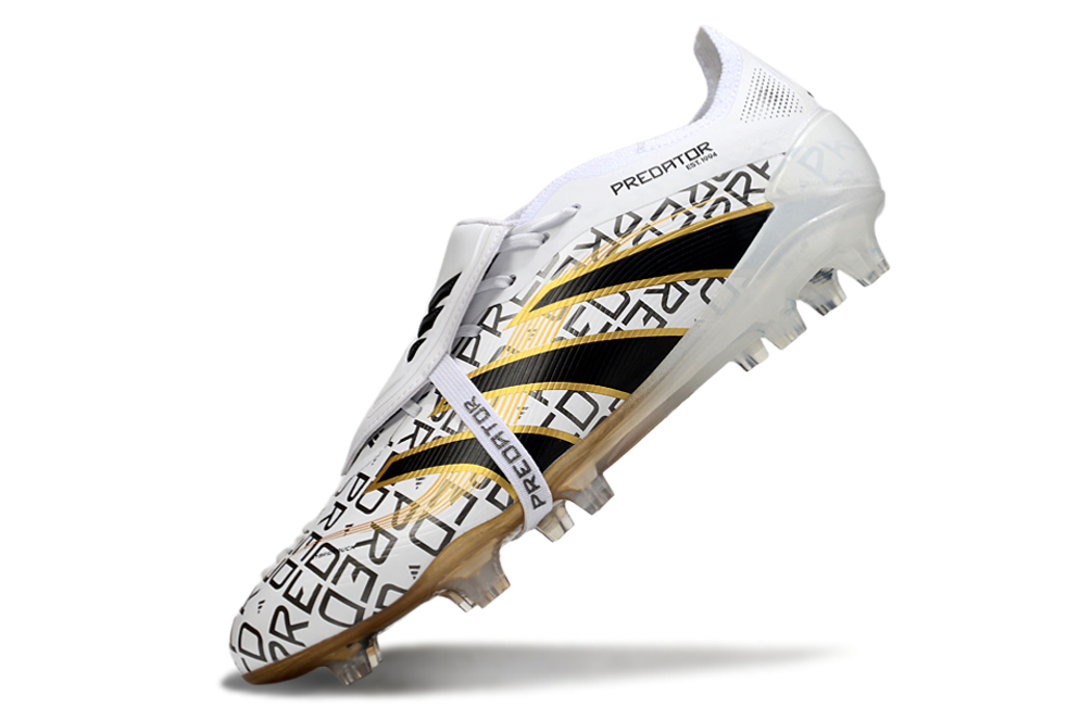 adidas 25 Predator Elite Tongue FT FG  Soccer Boots Cleats Shoes GRN-GLD