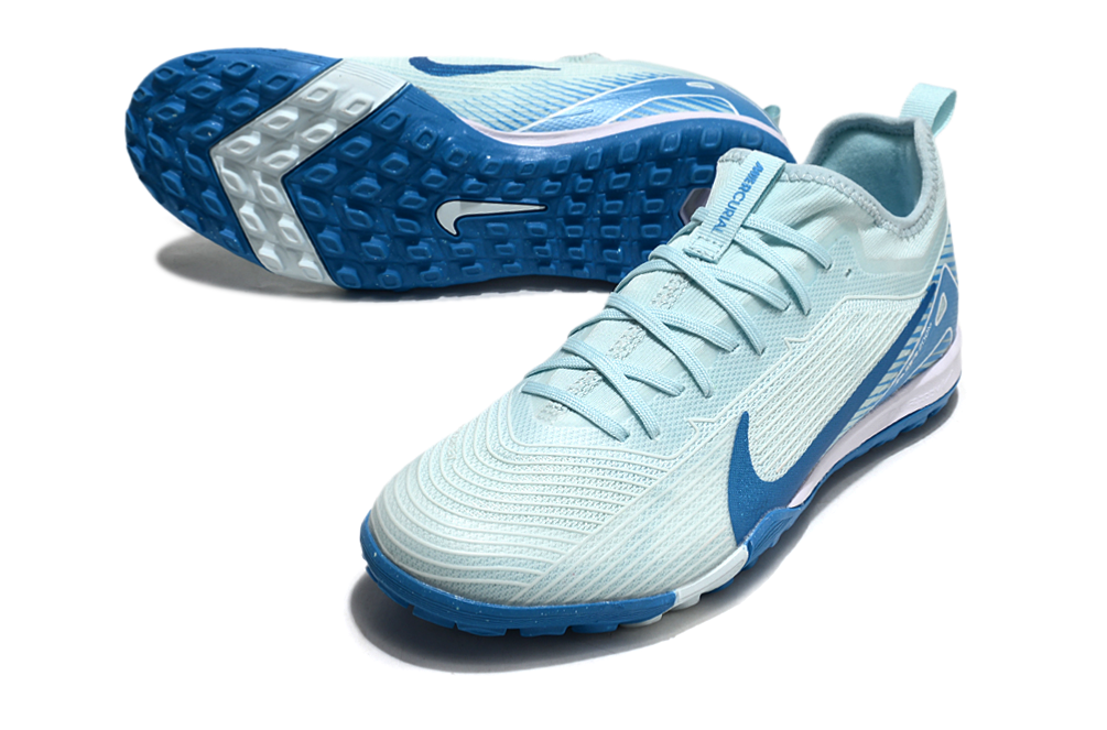 Nike Air Zoom Mercurial Vapor 15 Pro TF - Professional Turf Soccer Cleats Boots Shoes BLU-GRN