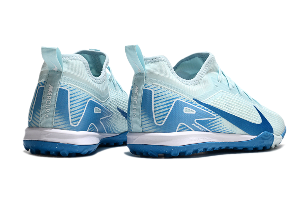 Nike Air Zoom Mercurial Vapor 15 Pro TF - Professional Turf Soccer Cleats Boots Shoes BLU-GRN