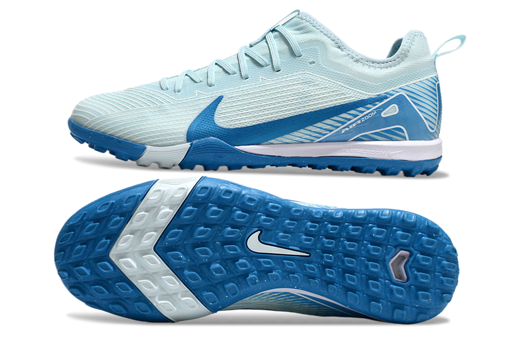 Nike Air Zoom Mercurial Vapor 15 Pro TF - Professional Turf Soccer Cleats Boots Shoes BLU-GRN