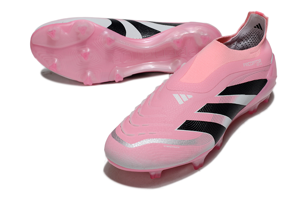 adidas Predator 24 Elite Laceless FG  Soccer Boots Cleats Shoes PNK-BLK