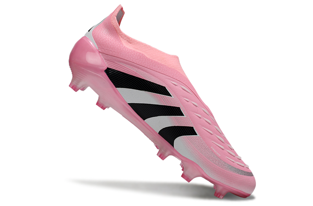 adidas Predator 24 Elite Laceless FG  Soccer Boots Cleats Shoes PNK-BLK