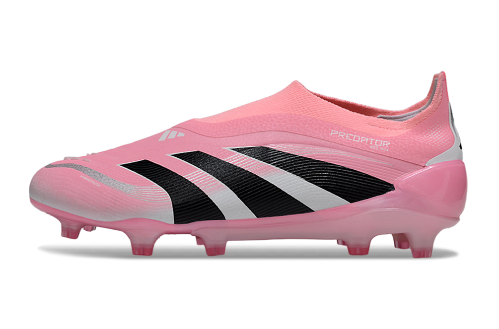 adidas Predator 24 Elite Laceless FG  Soccer Boots Cleats Shoes PNK-BLK
