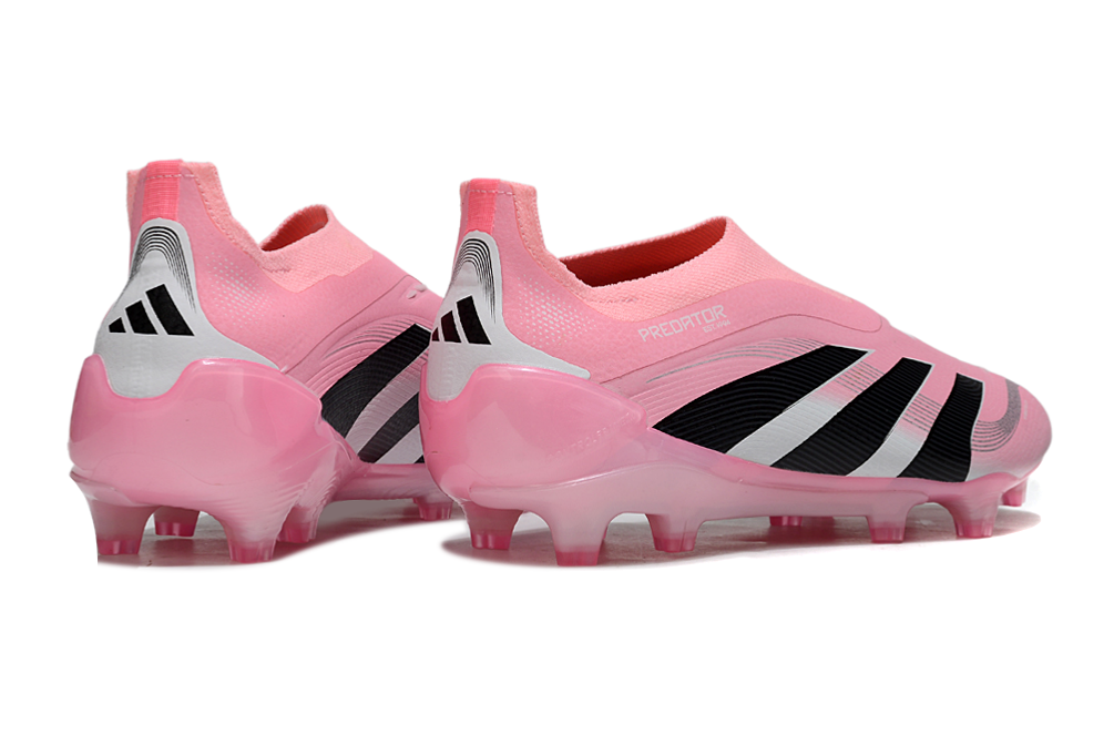 adidas Predator 24 Elite Laceless FG  Soccer Boots Cleats Shoes PNK-BLK