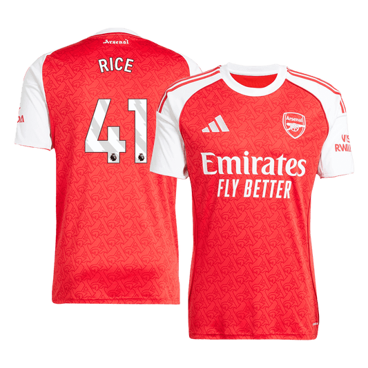 Arsenal RICE #41 Home Soccer Jersey 2025/26