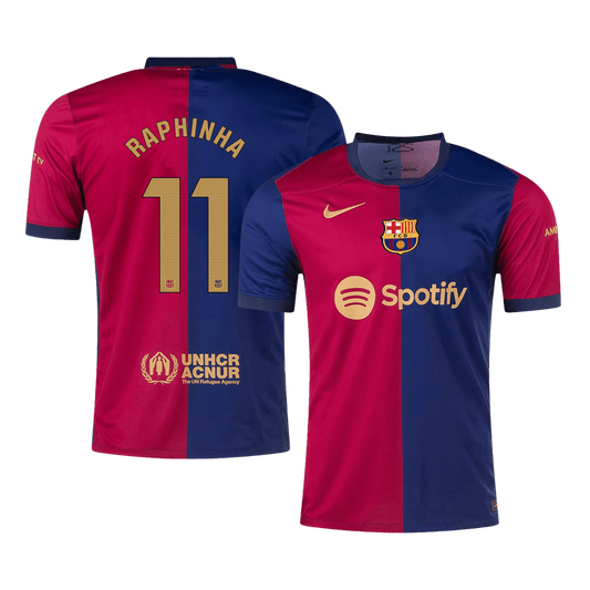 Barcelona Jersey RAPHINHA #11 Soccer Jersey Home 2024/25