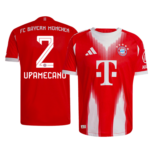 UPAMECANO #2 Bayern Munich Home Authentic Soccer Jersey 2025/26
