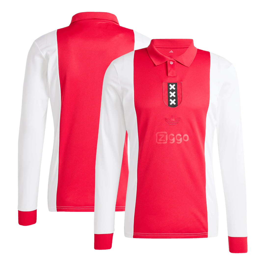 Ajax 125th Anniversary Long Sleeve Soccer Jersey 2024/25 Red&White