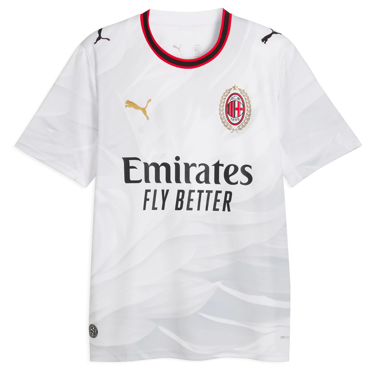Front view of AC Milan 2026-2027 away white replica soccer jersey by Final Third Kit