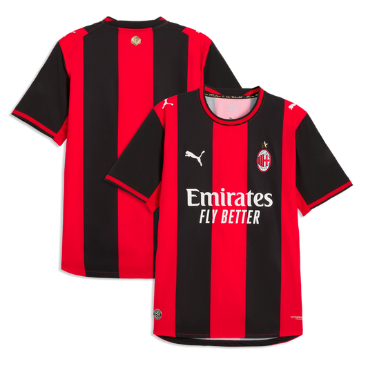 Front and back view of AC Milan 2026-2027 home red on-field authentic jersey by Final Third Kit