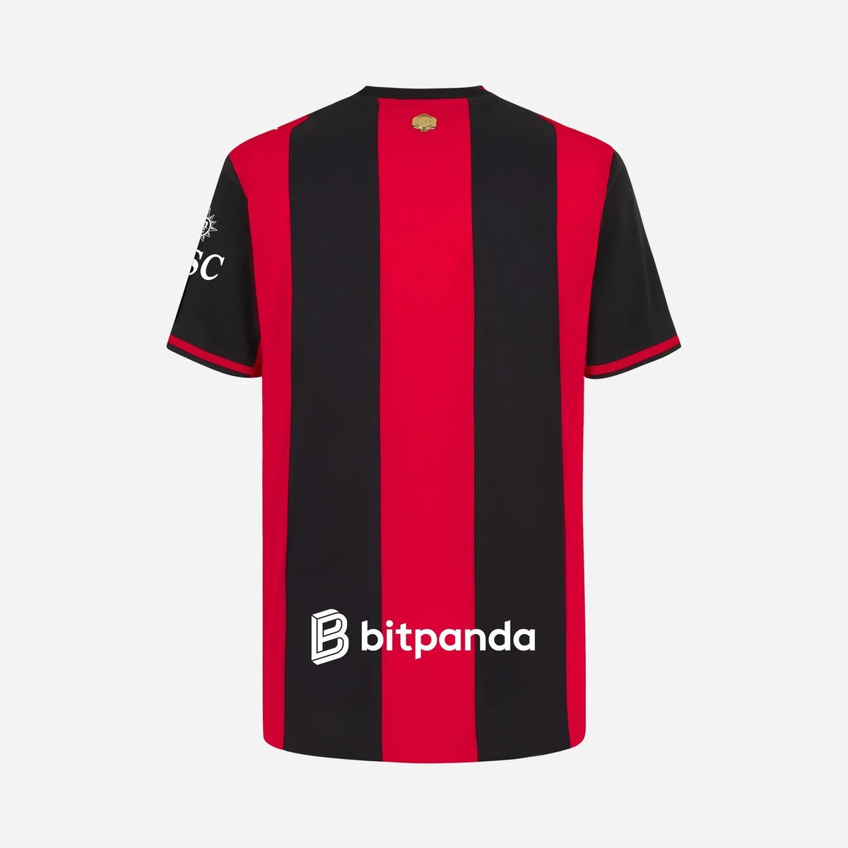 Back view of AC Milan 2026-2027 home red stadium replica football shirt by Final Third Kit