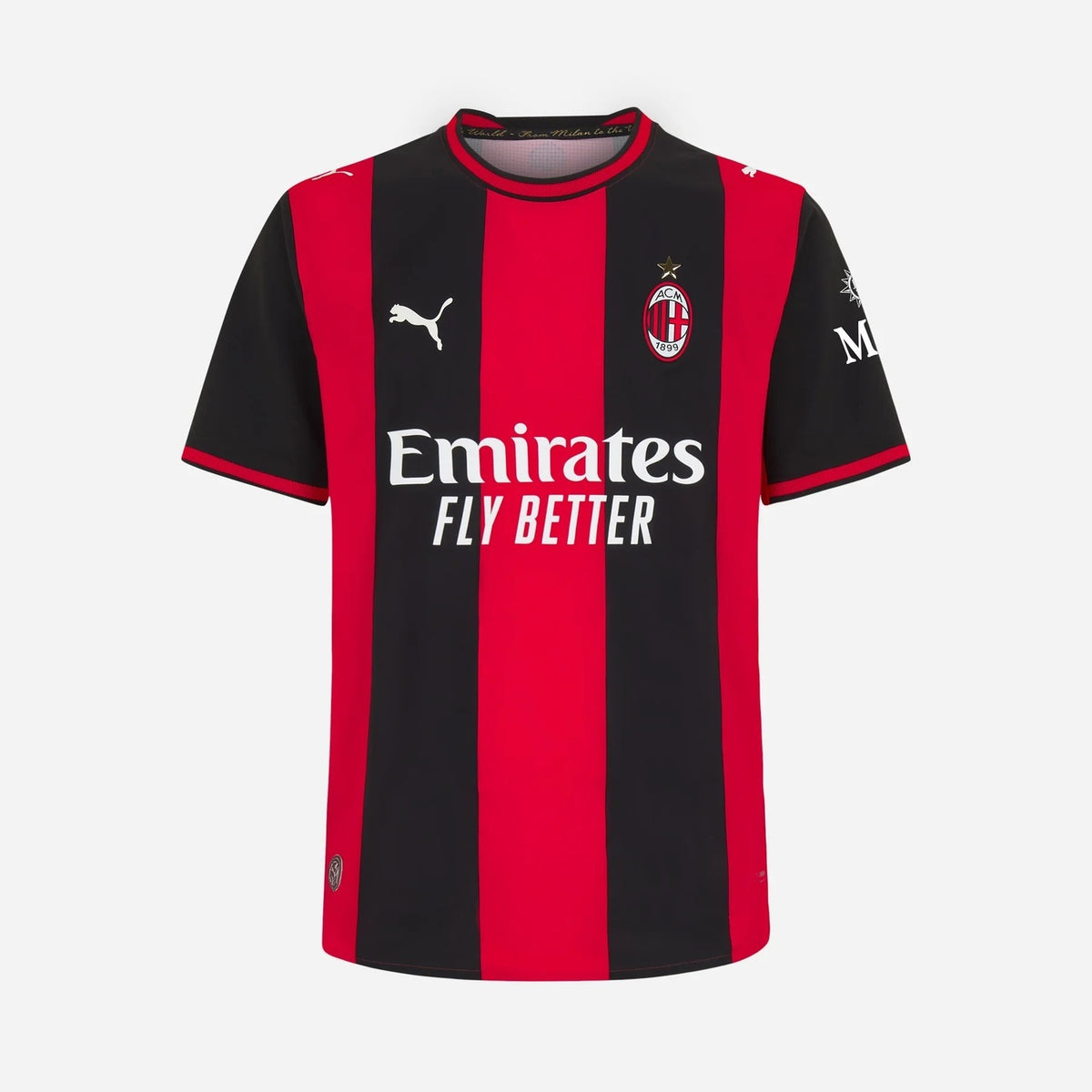 Front view of AC Milan 2026-2027 home red stadium replica soccer jersey by Final Third Kit