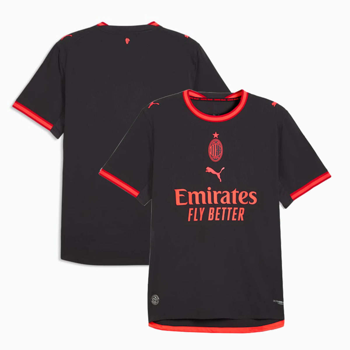 Front and back view of AC Milan 2026-2027 third gray on-field authentic jersey by Final Third Kit