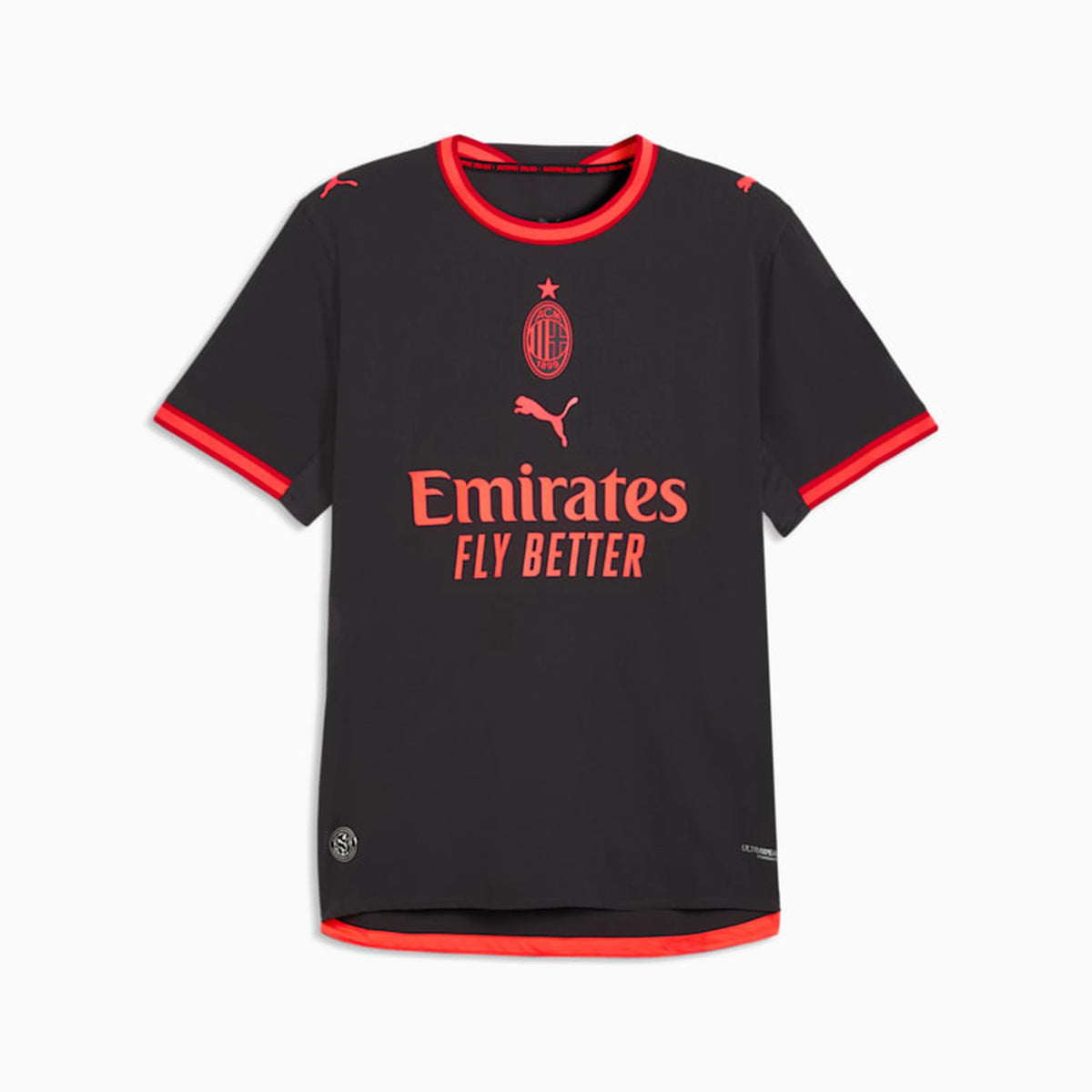 Front view of AC Milan 2026-2027 third gray on-field authentic soccer jersey by Final Third Kit