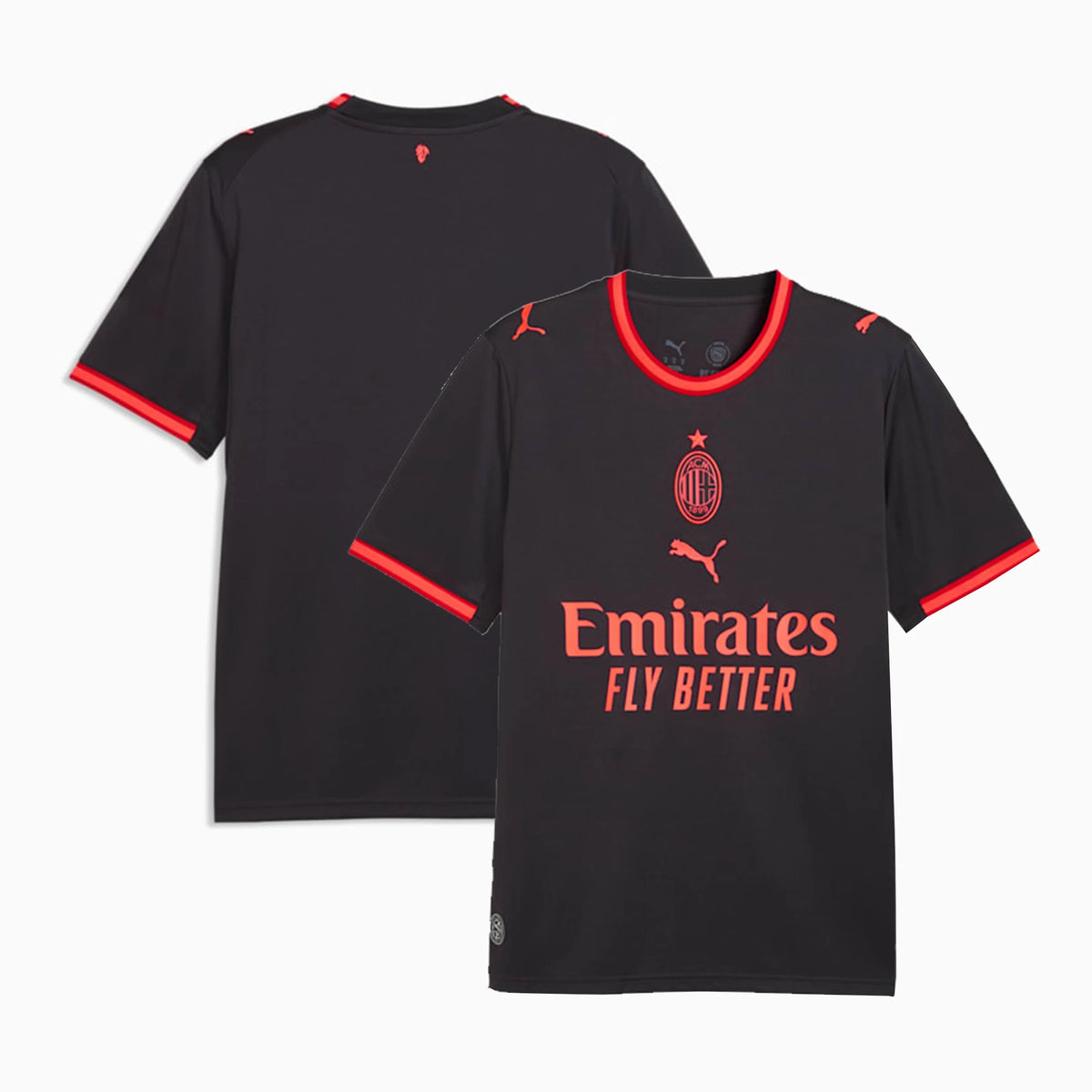Front and back view of AC Milan 2026-2027 third gray replica jersey by Final Third Kit