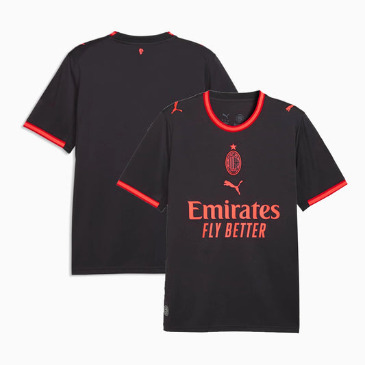 Front and back view of AC Milan 2026-2027 third gray replica jersey by Final Third Kit