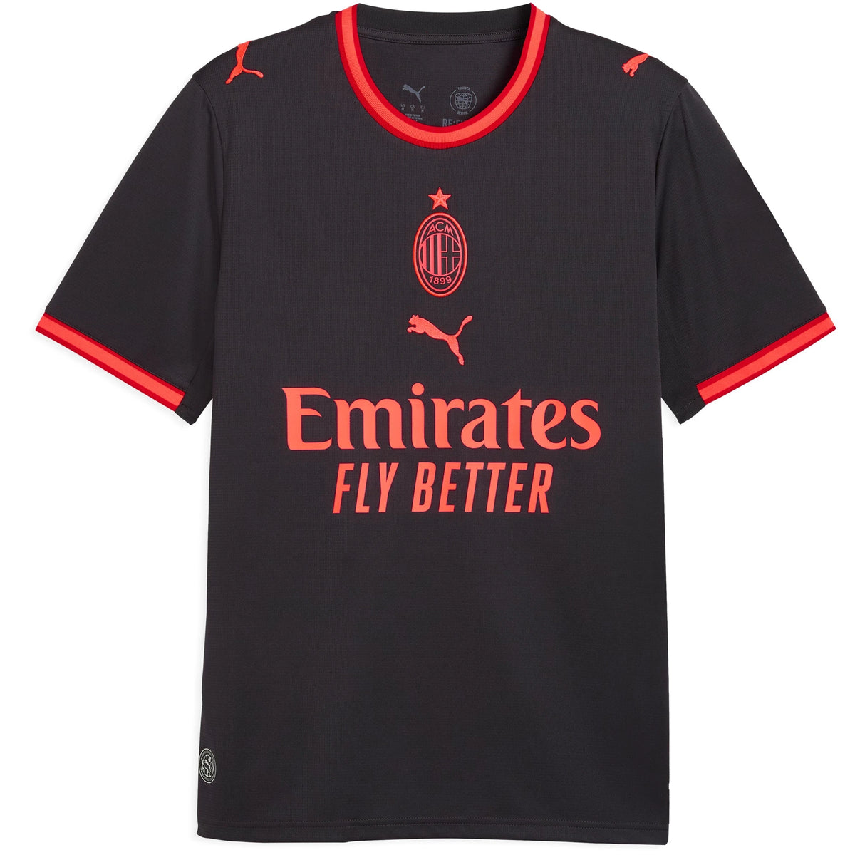 Front view of youth AC Milan 2026-2027 third gray replica soccer jersey by Final Third Kit