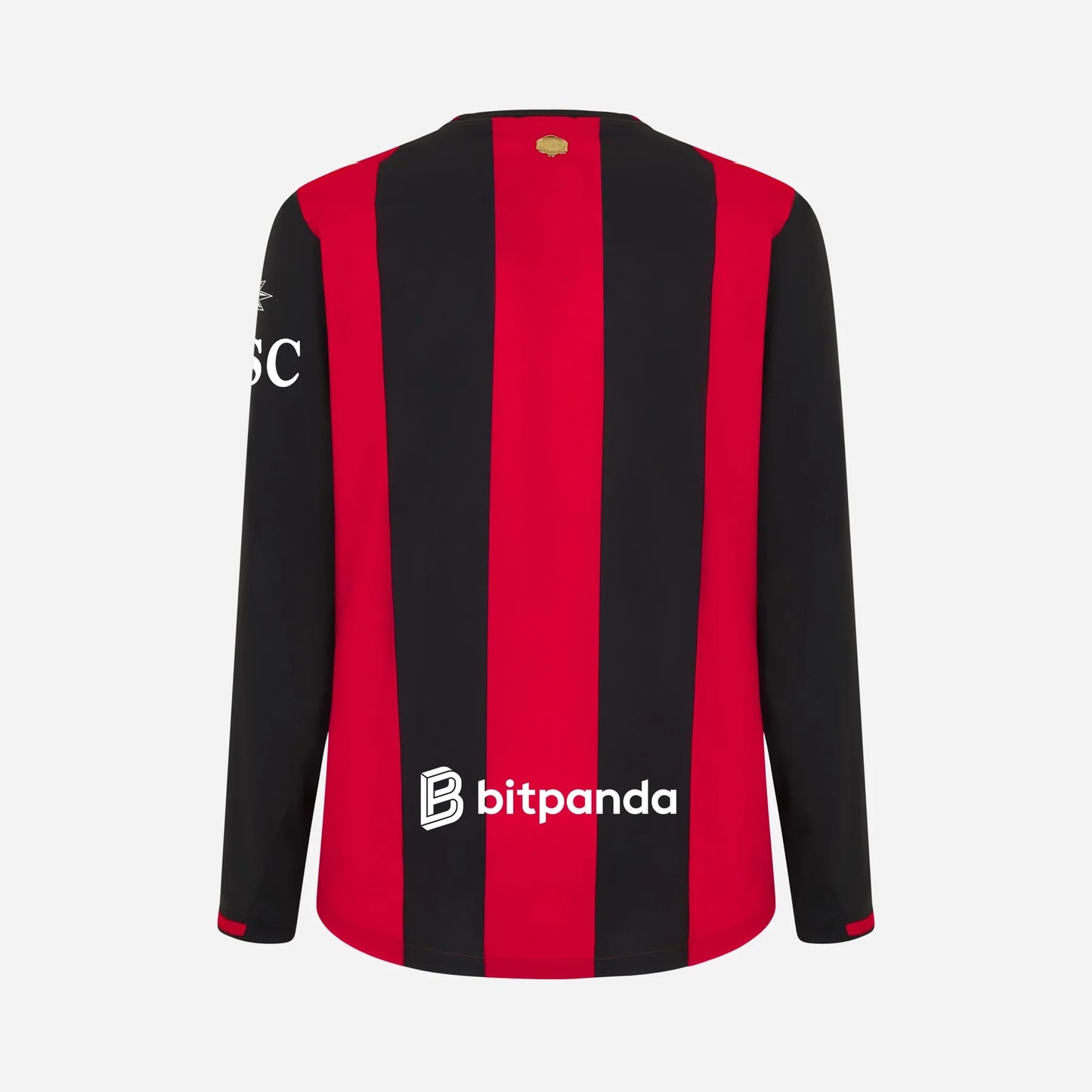 Back view of AC Milan 2026/27 long sleeve home soccer jersey
