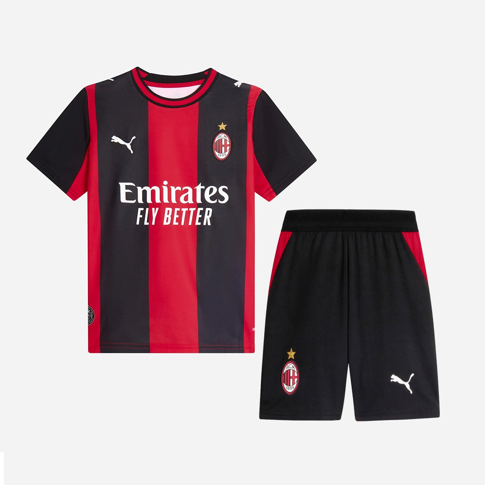 AC Milan 2026/27 kids home kit jersey and shorts set