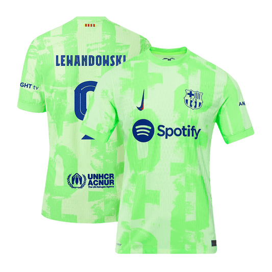 Authentic LEWANDOWSKI #9 Soccer Jersey Barcelona Third Away Shirt 2024/25 UCL