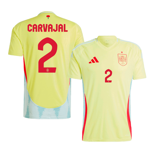 CARVAJAL #2 Spain Away Soccer Jersey Euro 2024