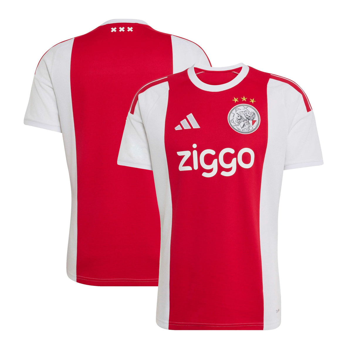 Front and back view of Ajax 2026-2027 home white replica jersey by Final Third Kit