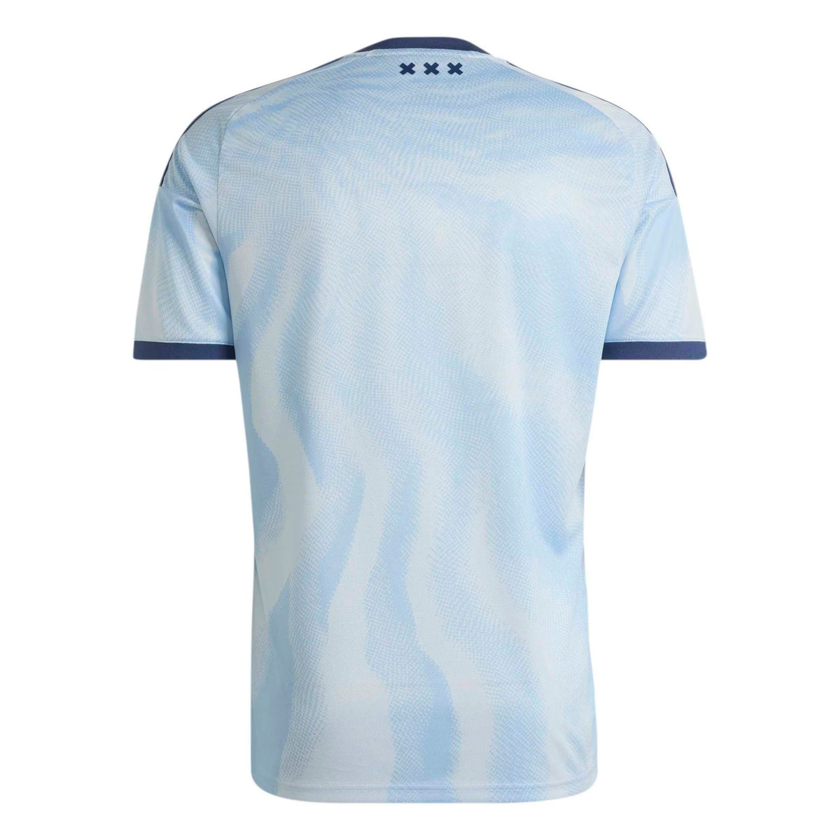 Back view of Ajax 2026-2027 third light blue replica football shirt by Final Third Kit