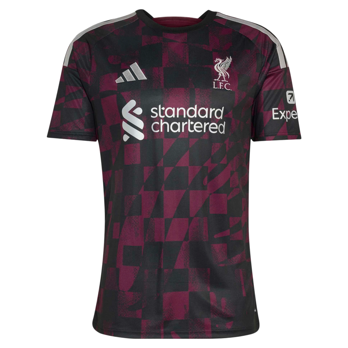 Front view of Liverpool 2026-2027 third black replica soccer jersey by Final Third Kit