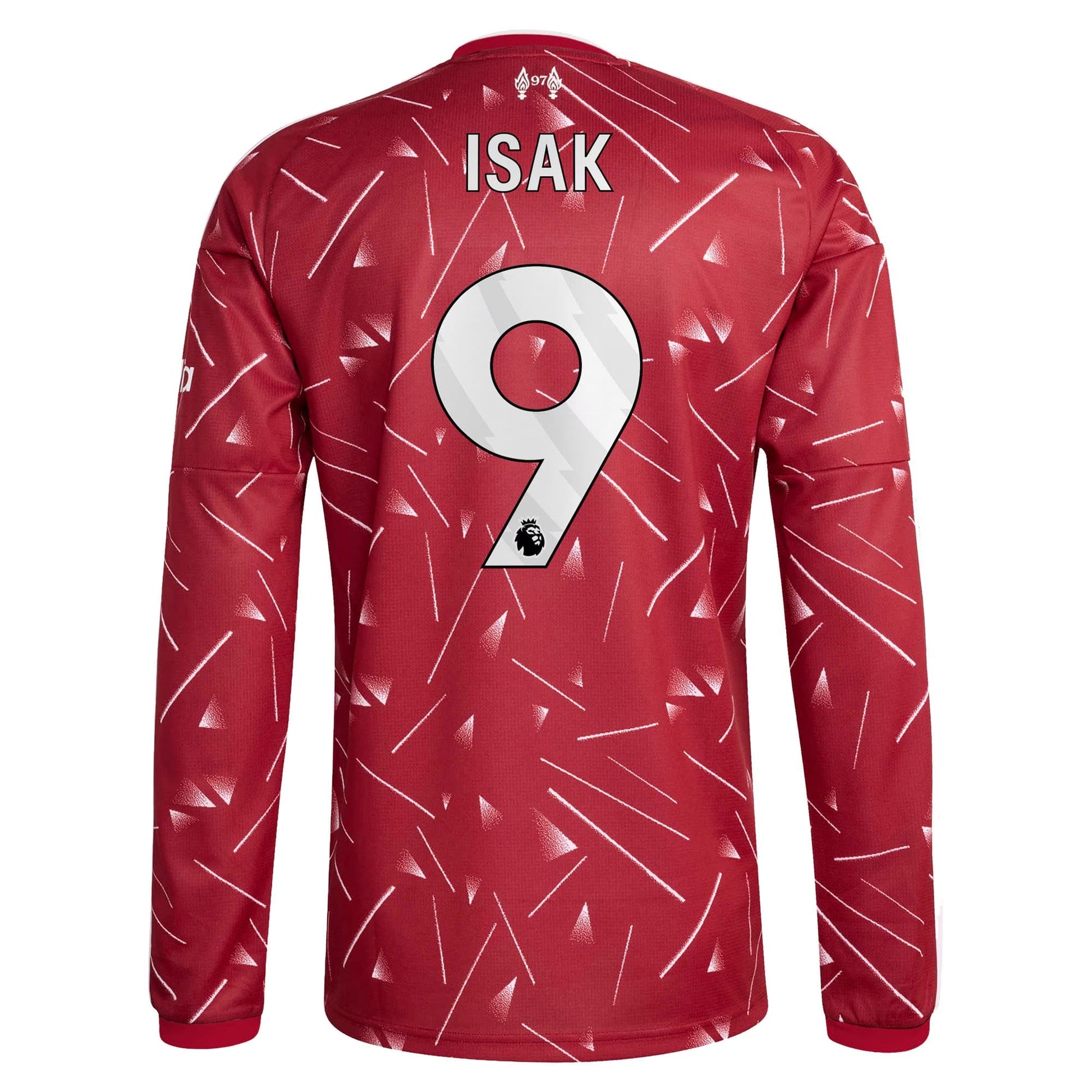 Liverpool 2026/27 Home Stadium Replica Long Sleeve Jersey - Isak #9 back view