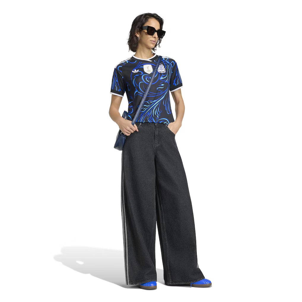 Women wearing Argentina 2026 Away Stadium Replica Jersey