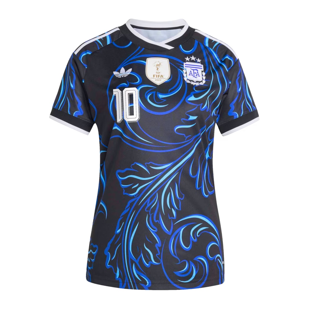Argentina adidas Away Shirt 2026 - Womens with Messi 10 printing front view
