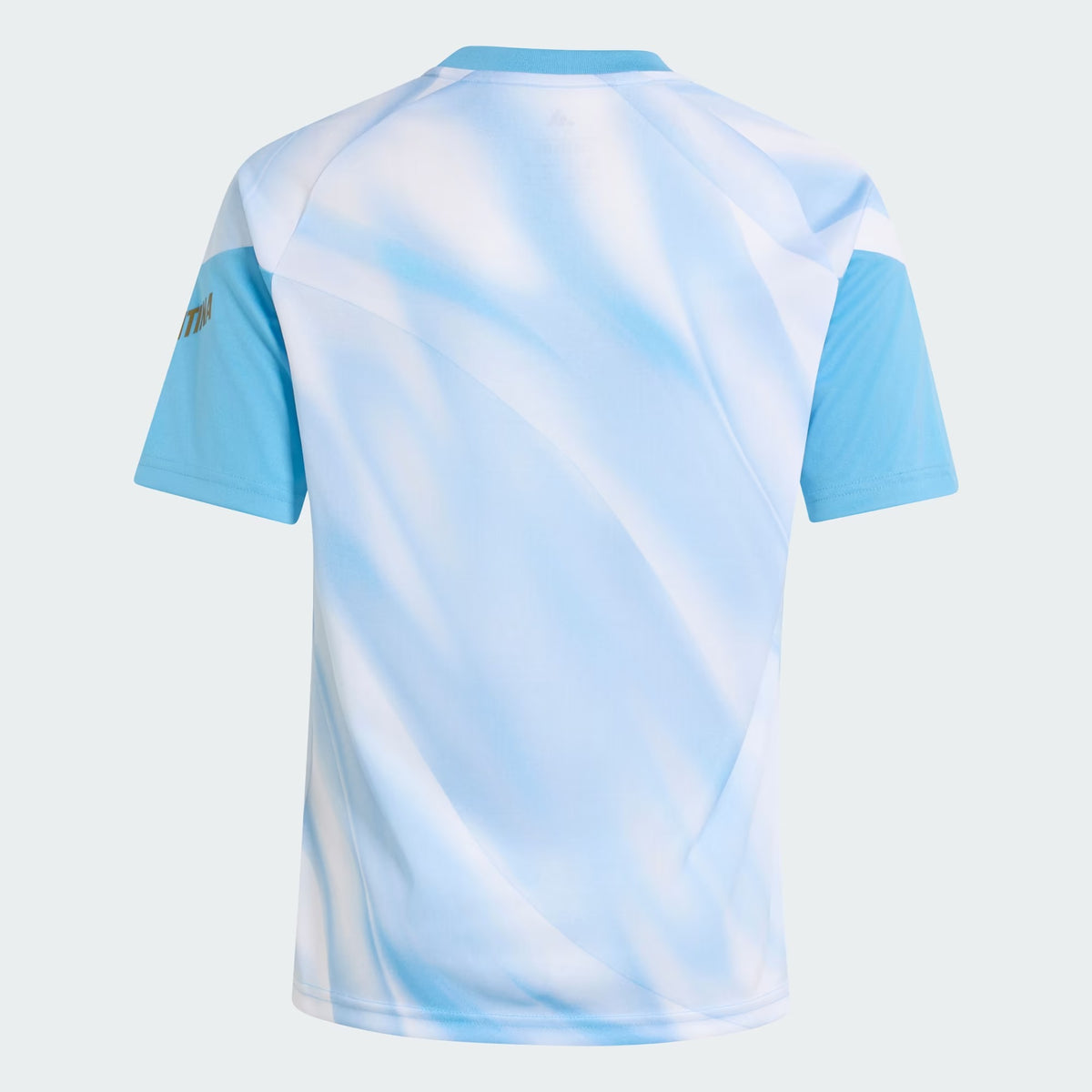 Back view of youth Argentina national team AFA x Messi white pre-match football shirt by Final Third Kit