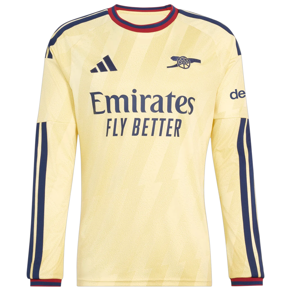 Front view of Arsenal 2026-2027 third yellow replica long sleeve soccer jersey by Final Third Kit