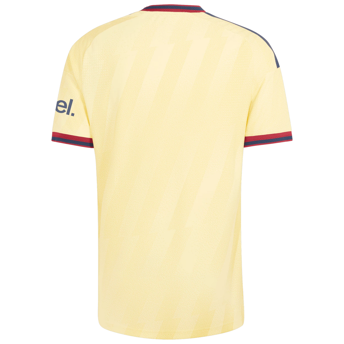 Back view of Arsenal 2026-2027 third yellow on-field authentic football shirt by Final Third Kit